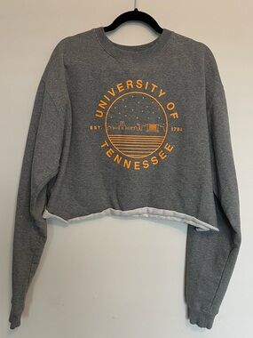 ⭐️ University of Tennessee Gray Cropped Crewneck Sweatshirt Size 2XL